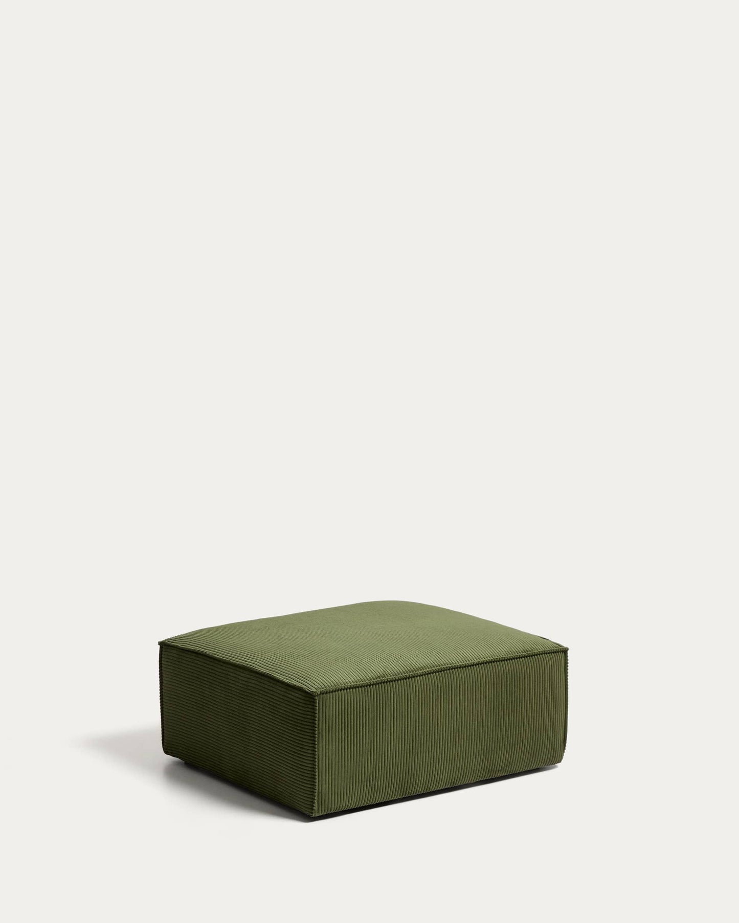 Pouf terminale Blok in velluto verde 90x104 cm FSC Mix Credit