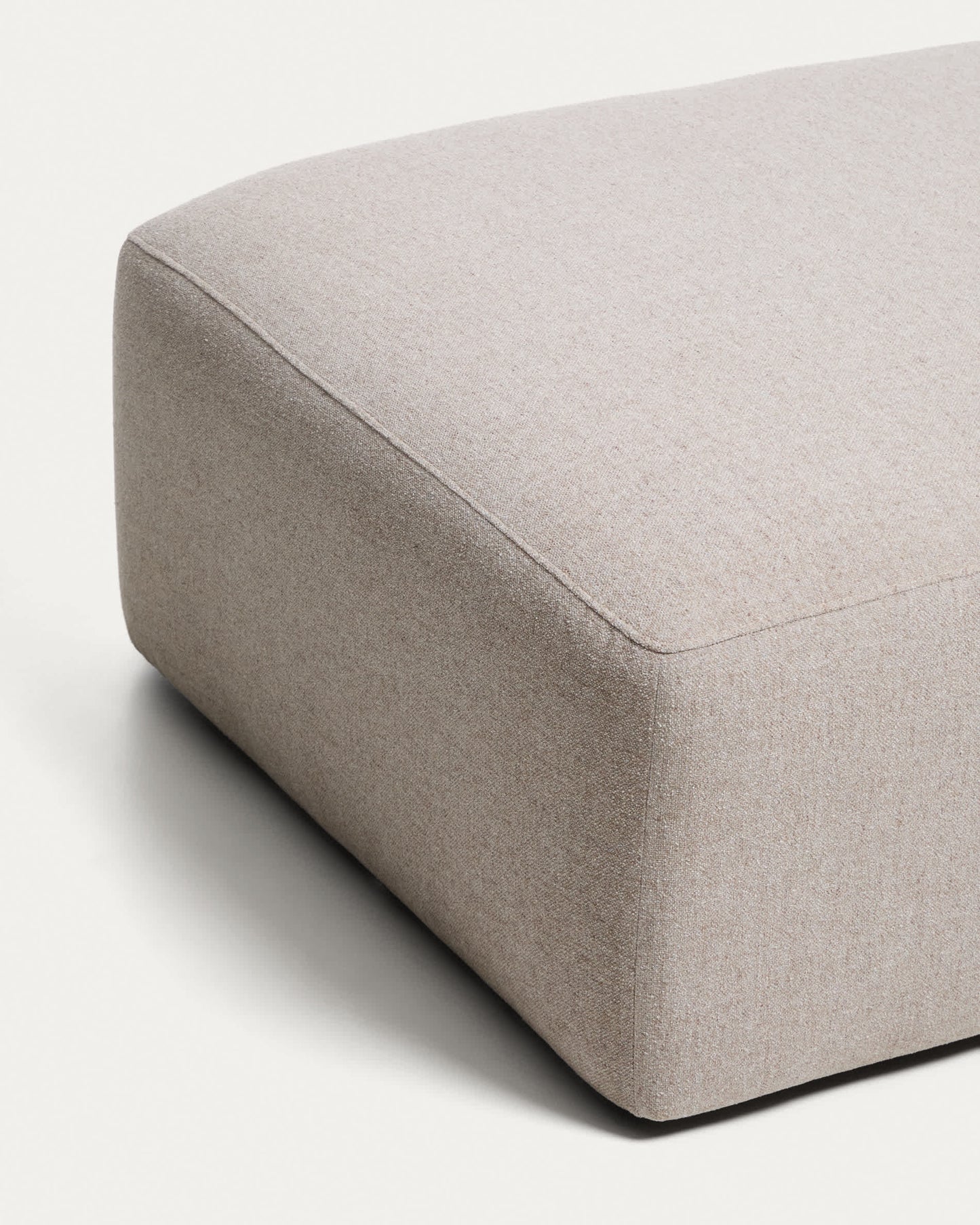 Pouf terminale Blok in ciniglia beige 90x104 cm FSC Mix Credit