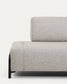 Modulo Compo 2 posti beige grigiastro con struttura metallica nera 200 cm