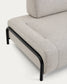 Modulo Compo 2 posti beige grigiastro con struttura metallica nera 200 cm