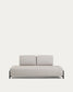 Modulo Compo 2 posti beige grigiastro con struttura metallica nera 200 cm