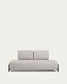 Modulo Compo 2 posti beige grigiastro con struttura metallica nera 200 cm