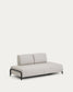 Modulo Compo 2 posti beige grigiastro con struttura metallica nera 200 cm