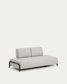 Modulo Compo 2 posti beige grigiastro con struttura metallica nera 200 cm