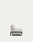 Modulo Compo 2 posti beige grigiastro con struttura metallica nera 200 cm