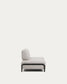 Modulo Compo 2 posti beige grigiastro con struttura metallica nera 200 cm