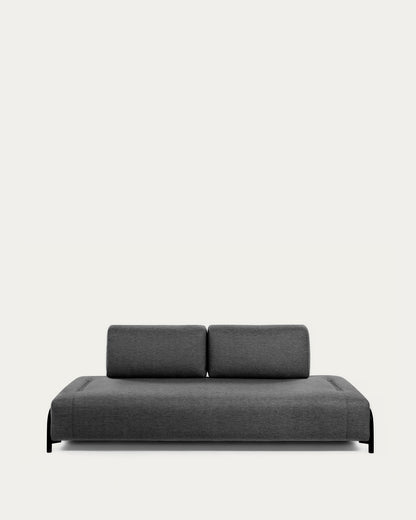 Divano Compo 3 posti grigio scuro 232 cm