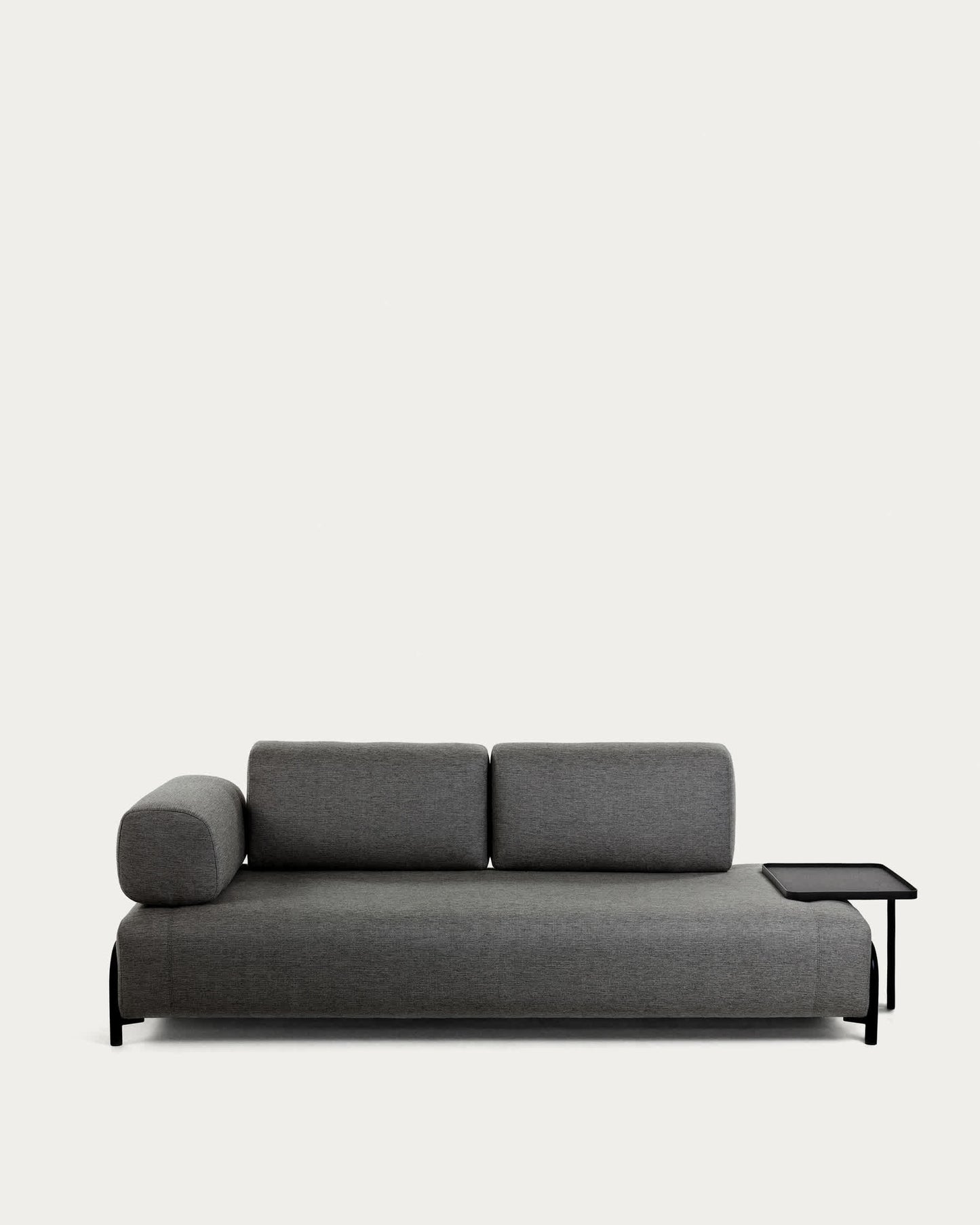 Divano Compo 3 posti grigio scuro 232 cm