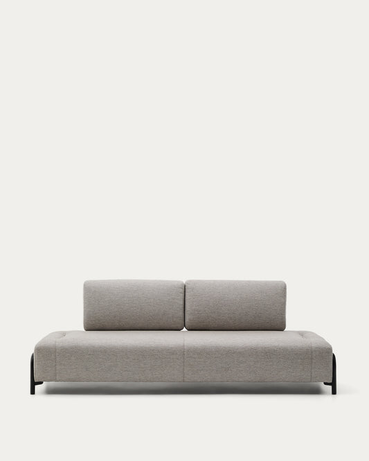 Modulo Compo 3 posti beige grigiastro 232 cm
