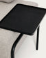 Divano Compo 2 posti beige grigiastro con vassoio grande e struttura in metallo nero 200 cm