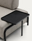 Divano Compo 3 beige grigio posti con vassoio grande 252 cm