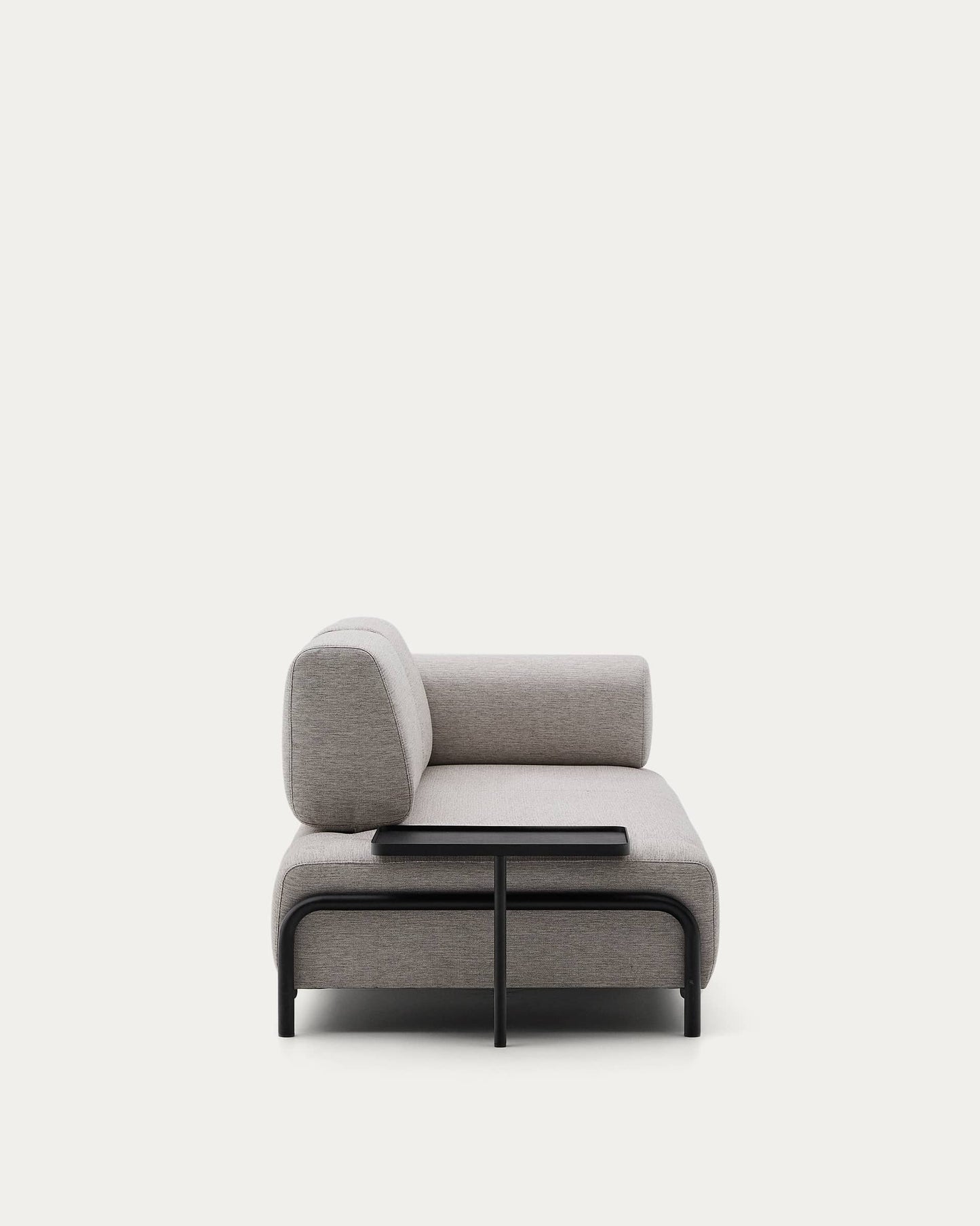 Divano Compo 3 beige grigio posti con vassoio grande 252 cm