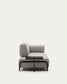 Divano Compo 3 beige grigio posti con vassoio grande 252 cm