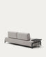 Divano Compo 3 beige grigio posti con vassoio grande 252 cm
