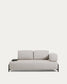 Divano Compo 2 posti beige grigiastro con vassoio piccolo e struttura in metallo nero 200 cm