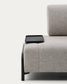Divano Compo 3 posti beige grigio con vassoio piccolo 232 cm