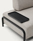 Divano Compo 3 posti beige grigio con vassoio piccolo 232 cm