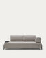 Divano Compo 3 posti beige grigio con vassoio piccolo 232 cm