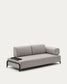 Divano Compo 3 posti beige grigio con vassoio piccolo 232 cm