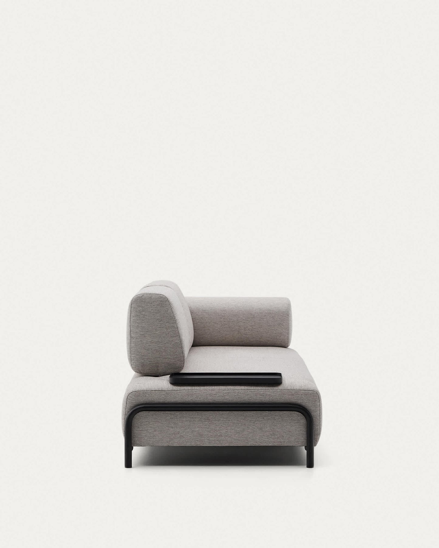Divano Compo 3 posti beige grigio con vassoio piccolo 232 cm