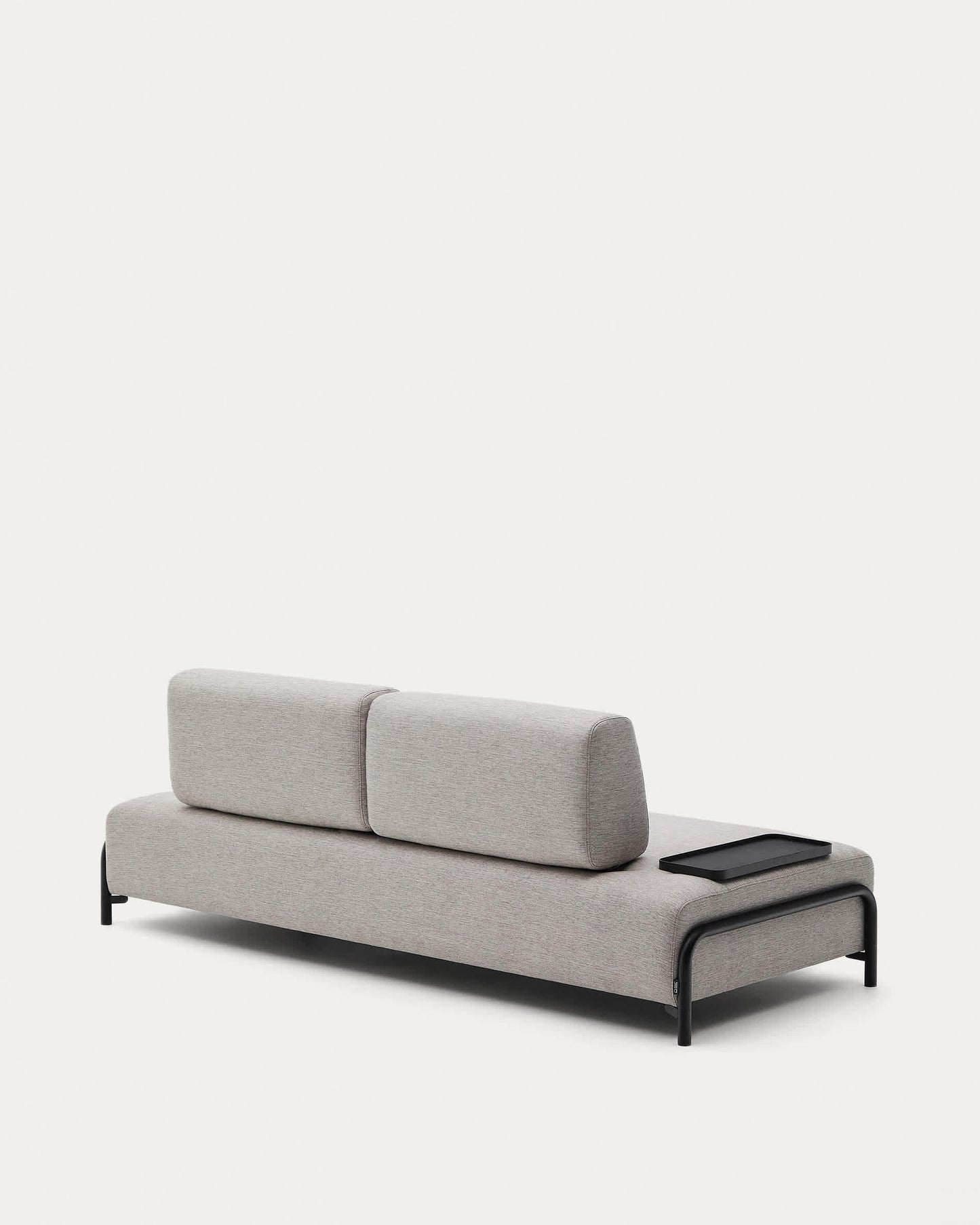 Divano Compo 3 posti beige grigio con vassoio piccolo 232 cm