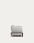 Divano Compo 2 posti beige grigiastro e struttura in metallo nero 200 cm