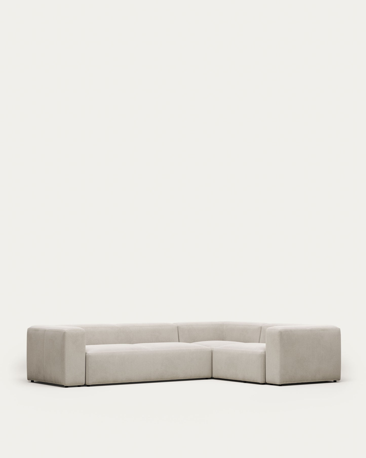 Divano ad angolo Blok 4 posti beige 320 x 230 cm / 230 x 320 cm