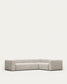 Divano ad angolo Blok 4 posti beige 320 x 230 cm / 230 x 320 cm