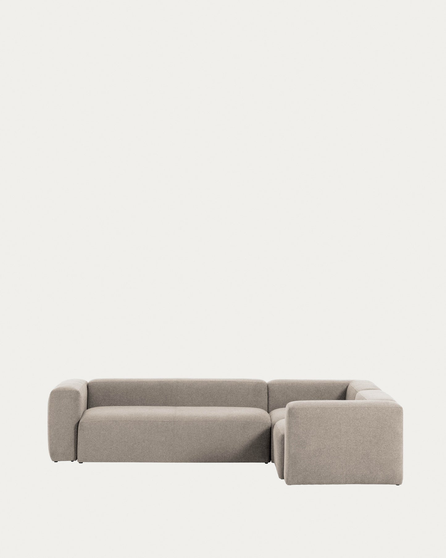 Divano ad angolo Blok 4 posti beige 320 x 230 cm / 230 x 320 cm
