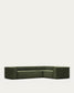 Divano ad angolo Blok 4 posti in velluto a coste spesse verde 320 x 230 cm / 230 x 320 cm