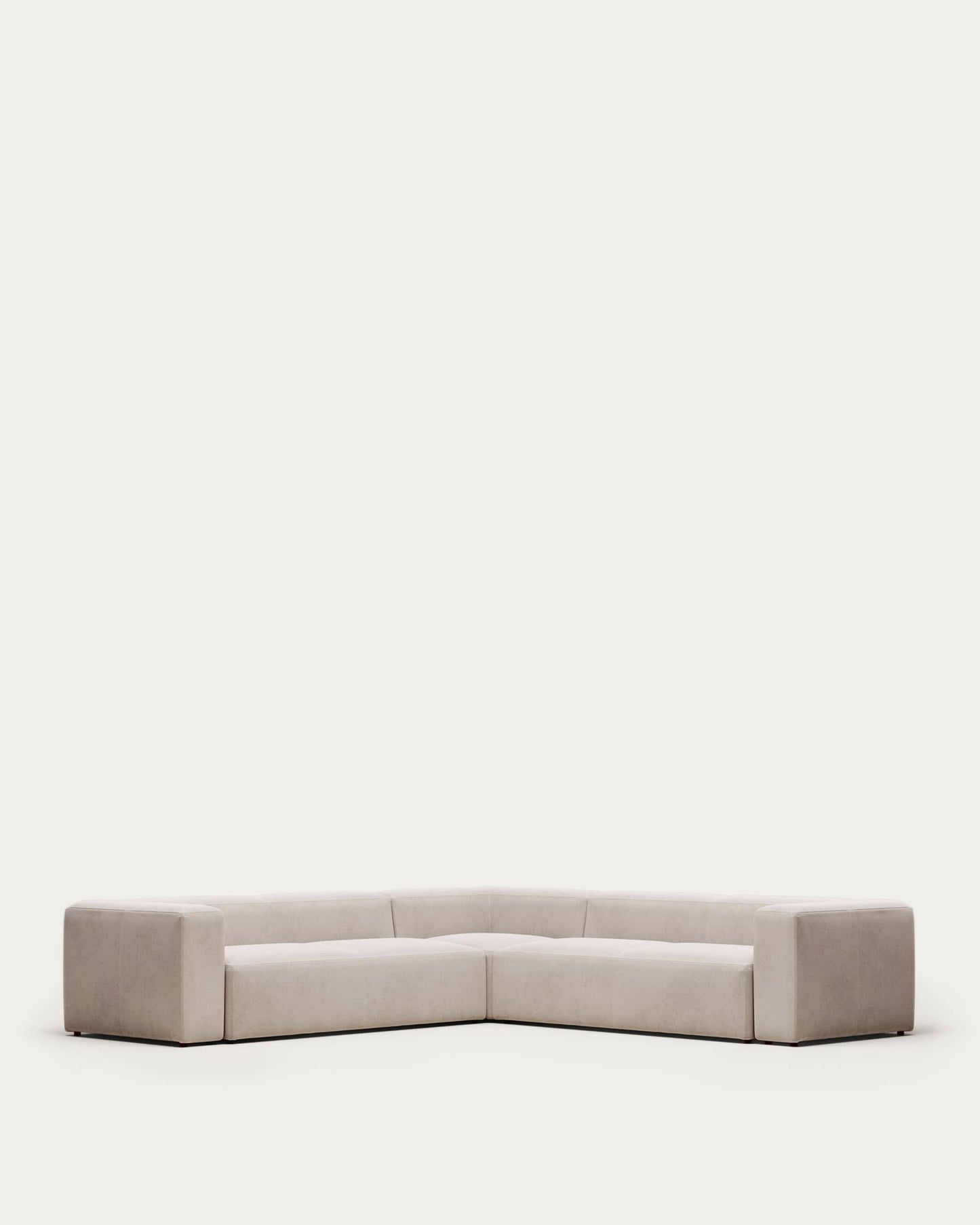 Divano ad angolo Blok 6 posti beige 320 x 320 cm