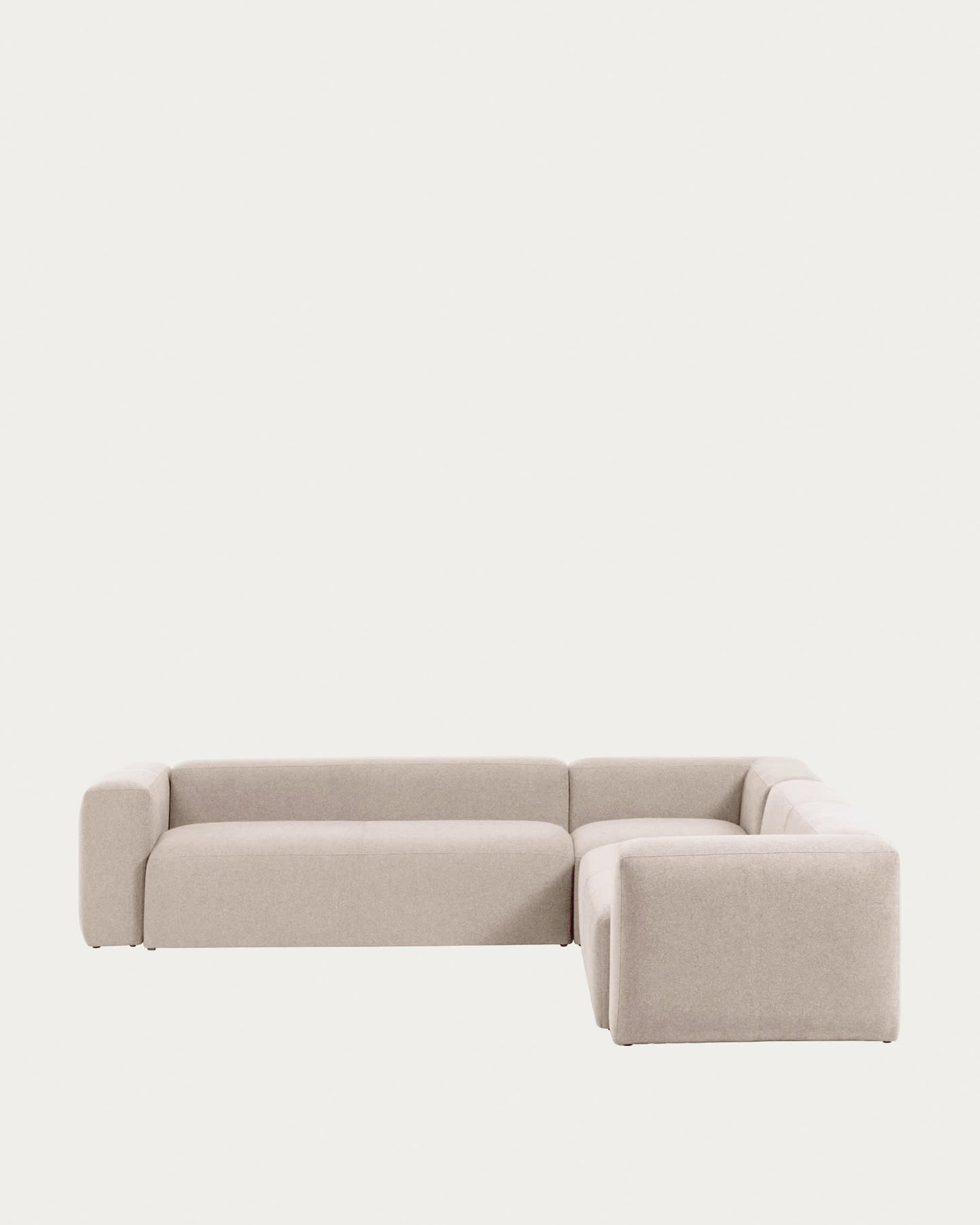 Divano ad angolo Blok 6 posti beige 320 x 320 cm