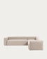 Divano ad angolo Blok 6 posti beige 320 x 320 cm