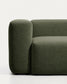 Divano ad angolo Blok 5 posti in ciniglia verde muschio 320 x 320 cm FSC Mix Credit
