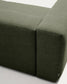 Divano ad angolo Blok 5 posti in ciniglia verde muschio 320 x 320 cm FSC Mix Credit