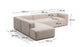 Divano ad angolo Blok 5 posti con terminale sinistro in ciniglia beige 255 x 320 cm FSC Mix Credit