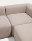 Divano ad angolo Blok 5 posti con terminale sinistro in ciniglia beige 255 x 320 cm FSC Mix Credit