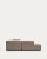 Divano ad angolo Blok 5 posti con terminale sinistro in ciniglia beige 255 x 320 cm FSC Mix Credit