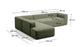Divano ad angolo Blok 5 posti con terminale sinistro in ciniglia verde muschio 255 x 320 cm FSC Mix Credit