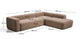 Divano ad angolo Blok 5 posti con terminale destro in ciniglia marrone 320 x 255 cm FSC Mix Credit