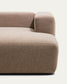 Divano ad angolo Blok 5 posti con terminale destro in ciniglia marrone 320 x 255 cm FSC Mix Credit