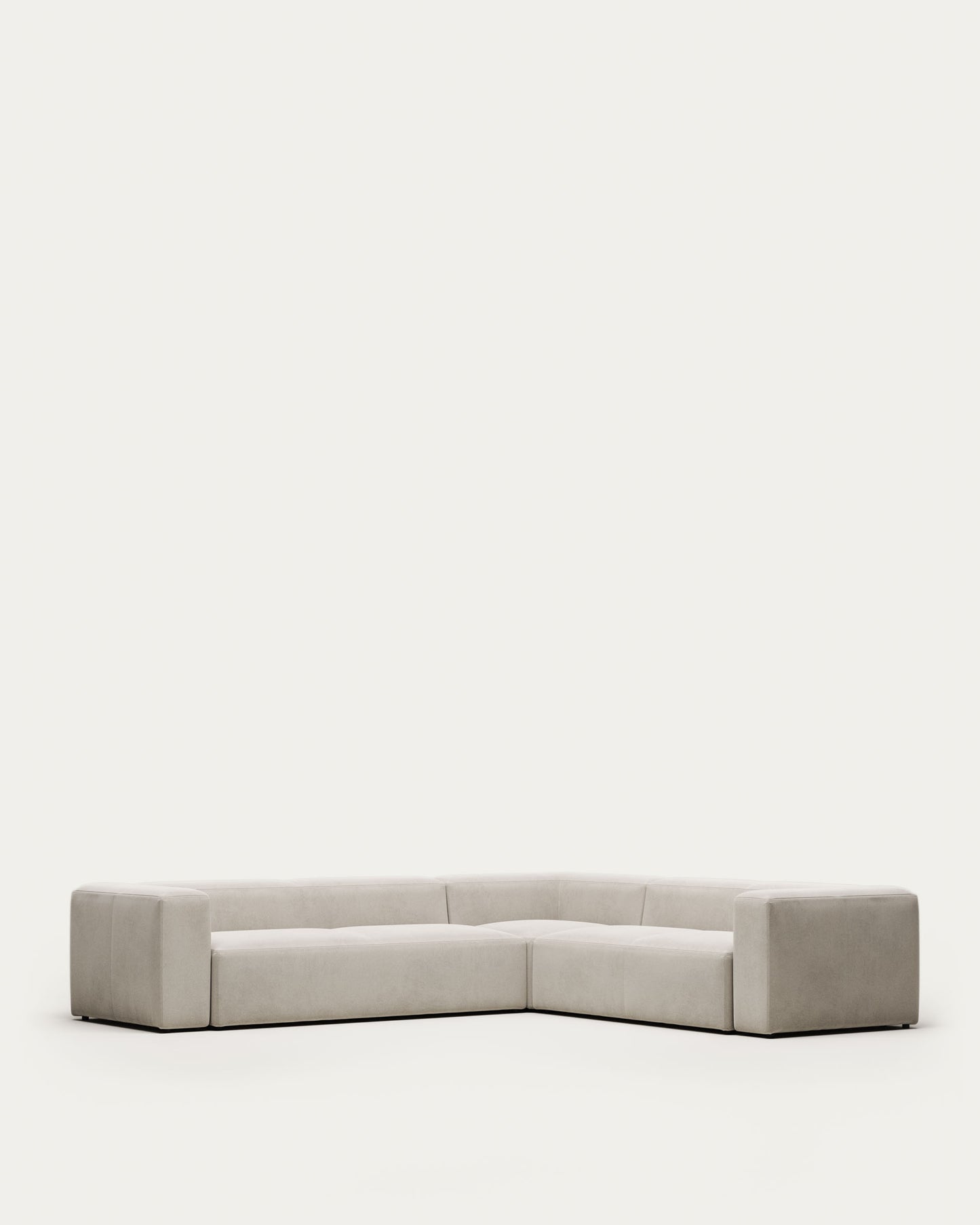 Divano ad angolo Blok 5 posti in ciniglia rosa 320 x 290 cm/290 x 320 cm