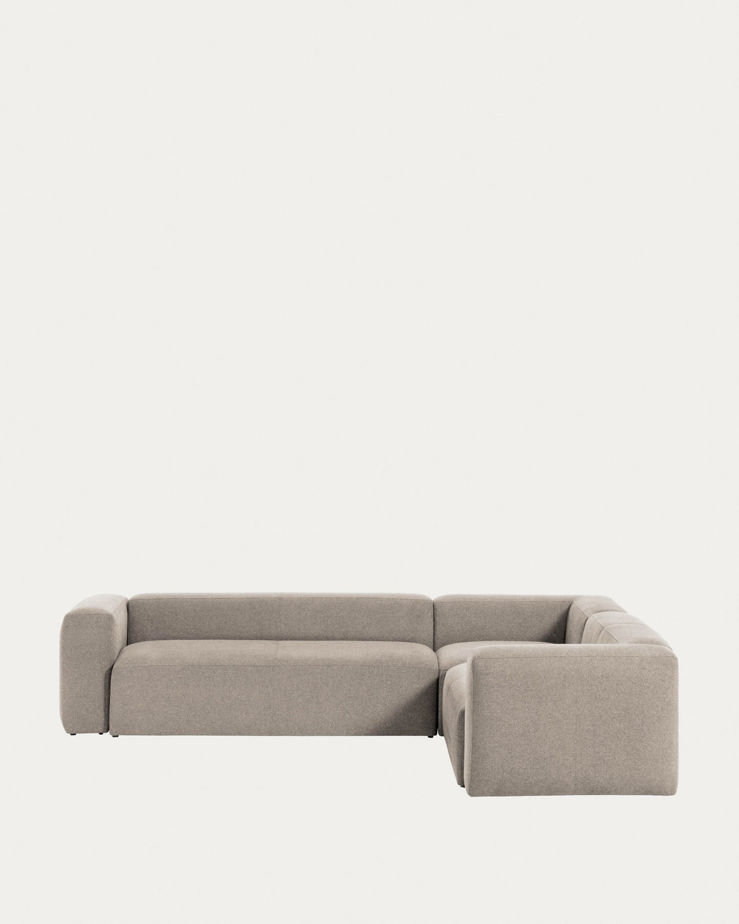 Divano ad angolo Blok 5 posti in ciniglia rosa 320 x 290 cm/290 x 320 cm
