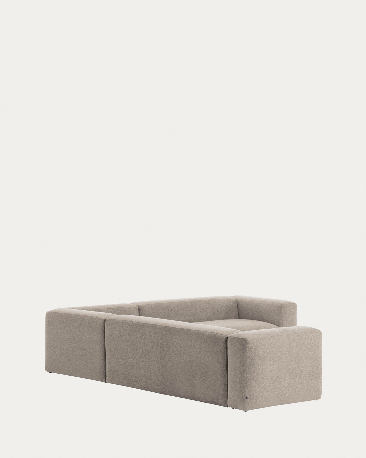 Divano ad angolo Blok 5 posti in ciniglia rosa 320 x 290 cm/290 x 320 cm