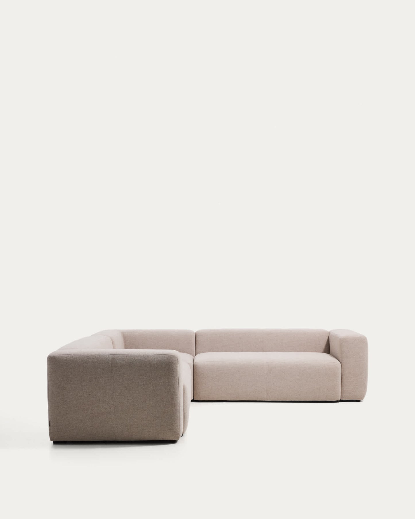 Divano ad angolo Blok 5 posti in ciniglia beige 320 x 290 cm / 290 x 320 cm FSC Mix Credit