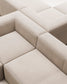 Divano ad angolo Blok 4 posti beige 290 x 290 cm