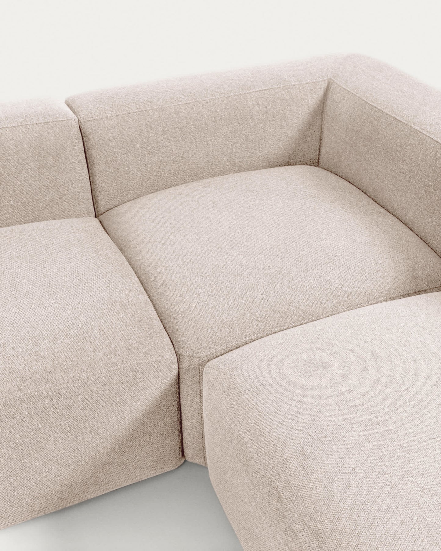 Divano ad angolo Blok 4 posti beige 290 x 290 cm