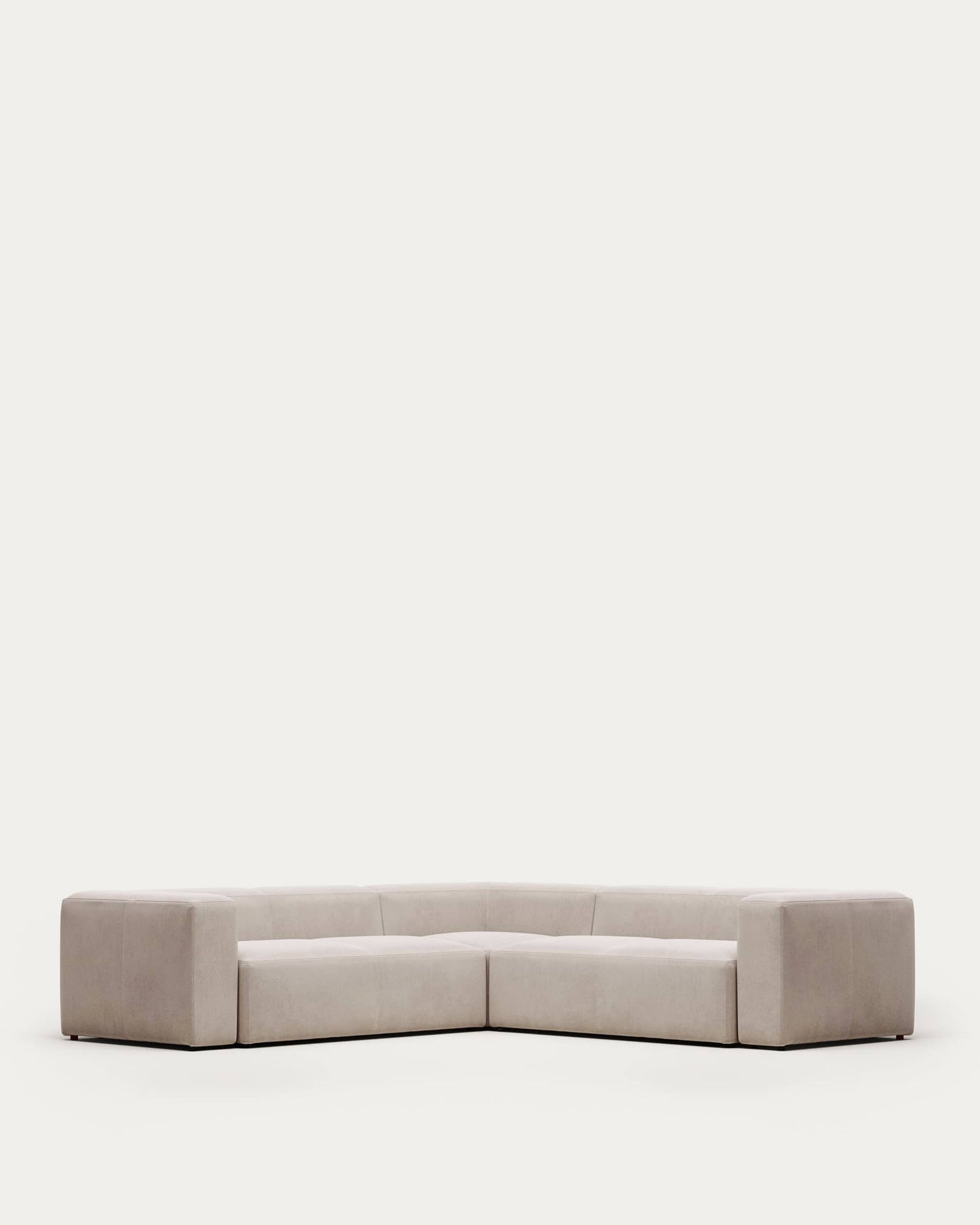 Divano ad angolo Blok 4 posti beige 290 x 290 cm