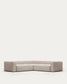 Divano ad angolo Blok 4 posti beige 290 x 290 cm