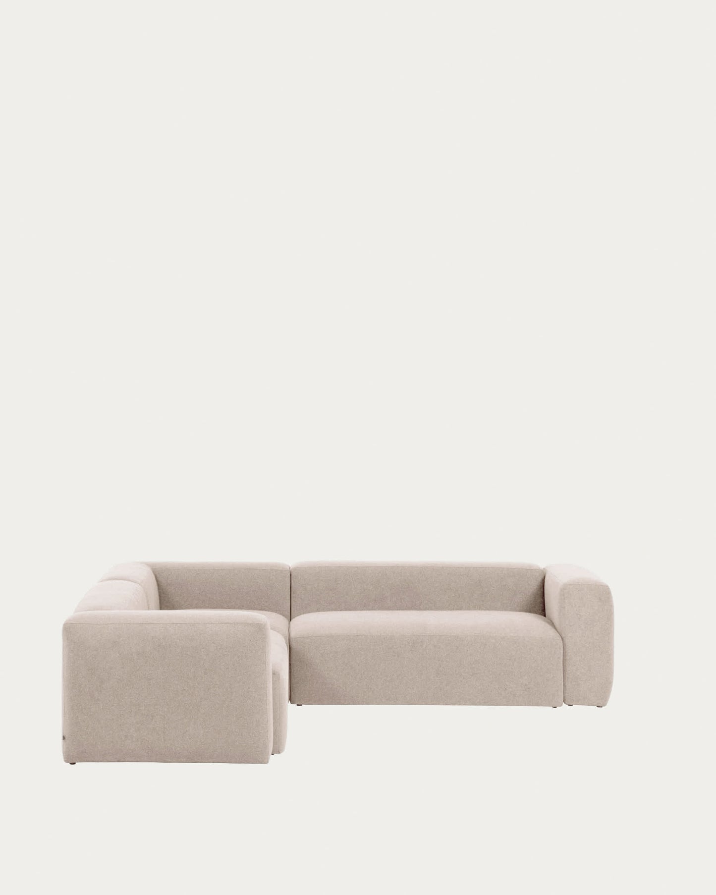 Divano ad angolo Blok 4 posti beige 290 x 290 cm